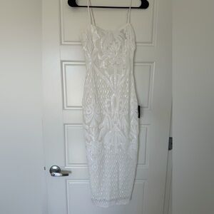 Lulu's White Sequin Dress